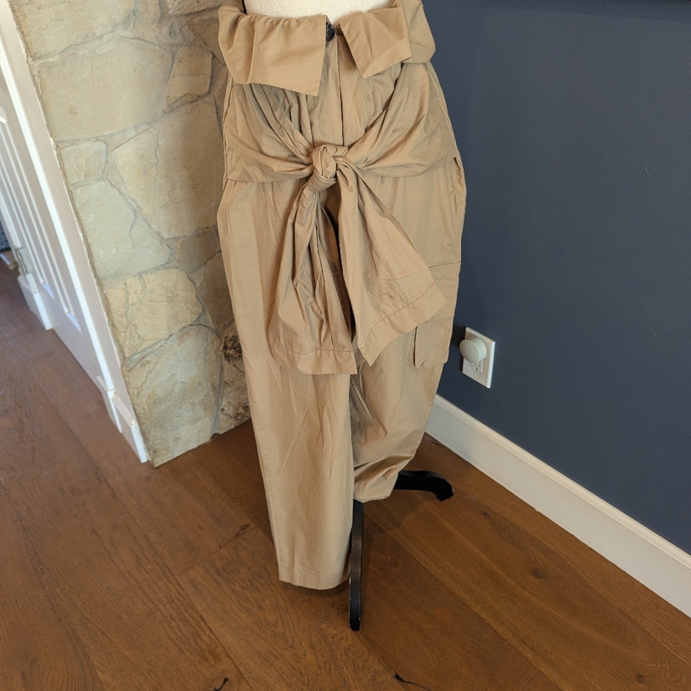 The Frankie Shop Tie-waist Khaki Pants